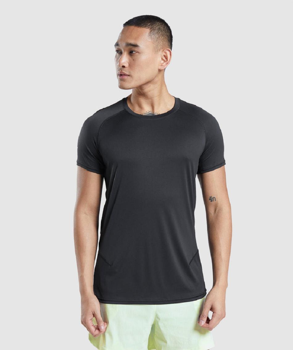 Gymshark Speed Evolve Muške T Shirts Crne | HR 2372XYU